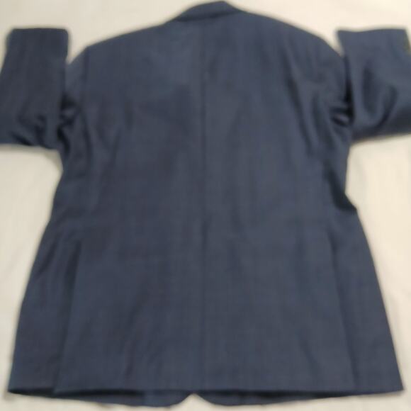 Jos.A.Bank Traveler 48 Long !00% wool tailored fit deep blue Men's blazer lined - Picture 8 of 14